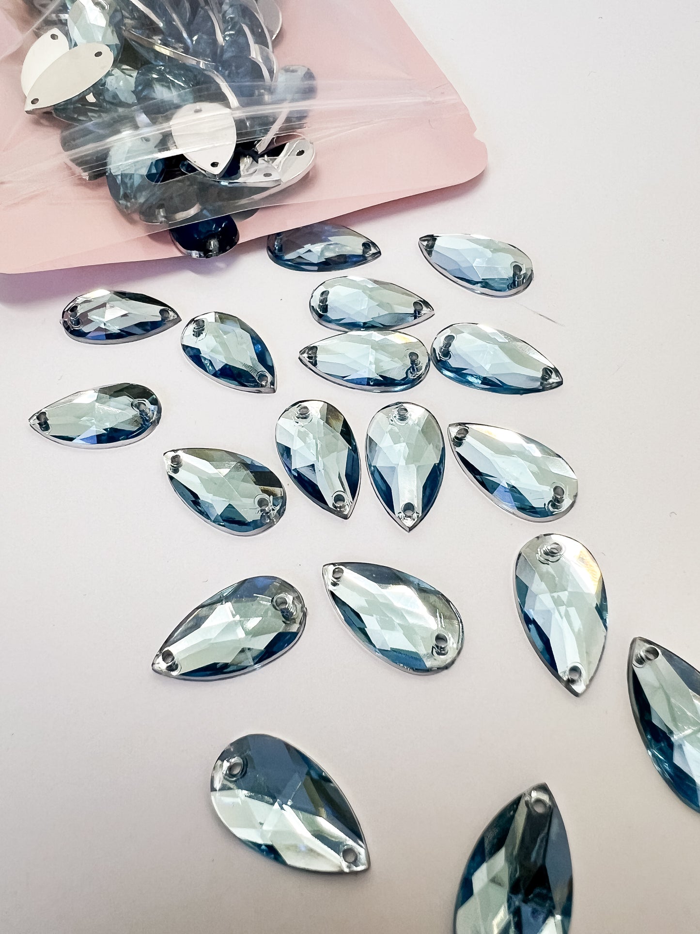 Light Blue Acrylic Pear