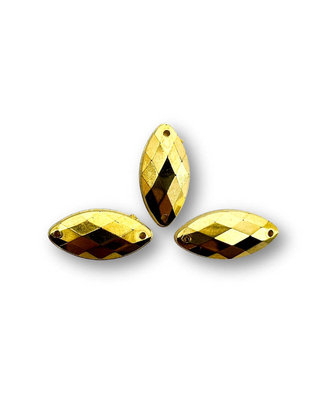 Brass Acrylic Navette