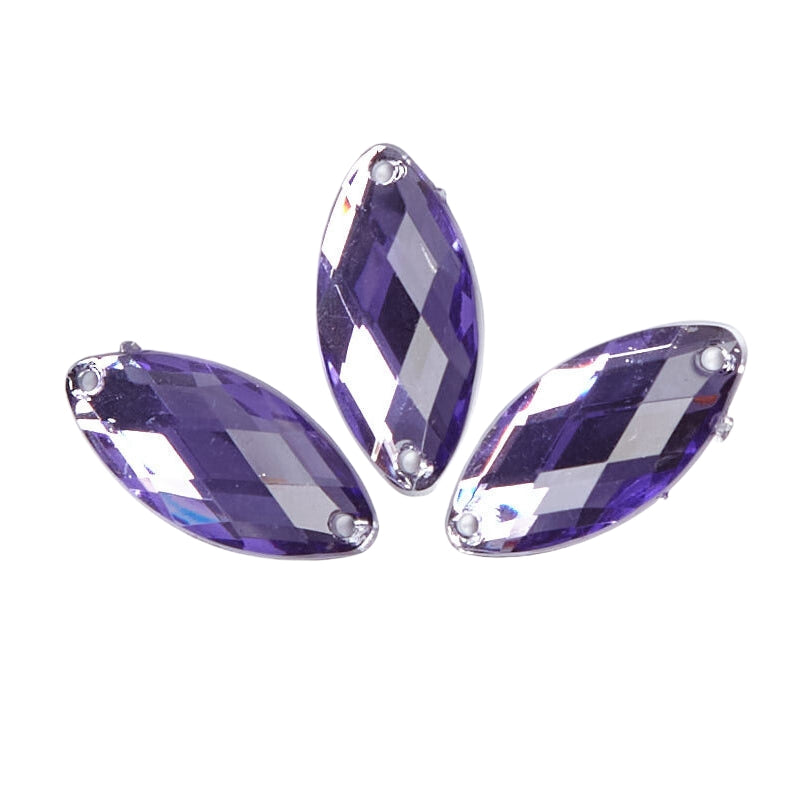Light Amethyst Acrylic Navette