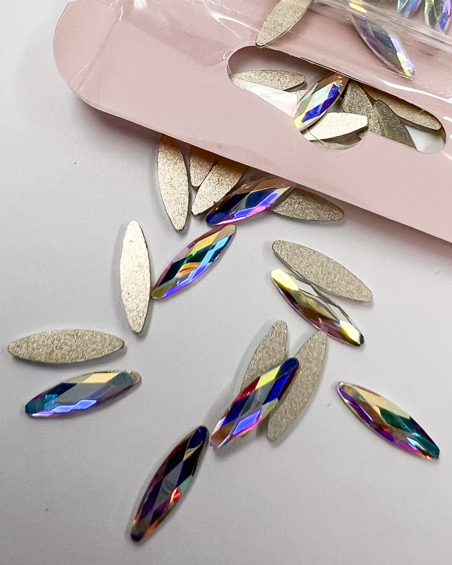 Crystal AB Thin Navette Miniature