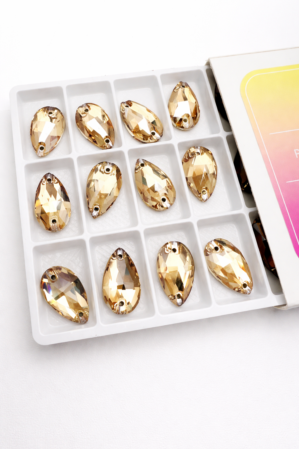 Champagne Crystal Teardrop