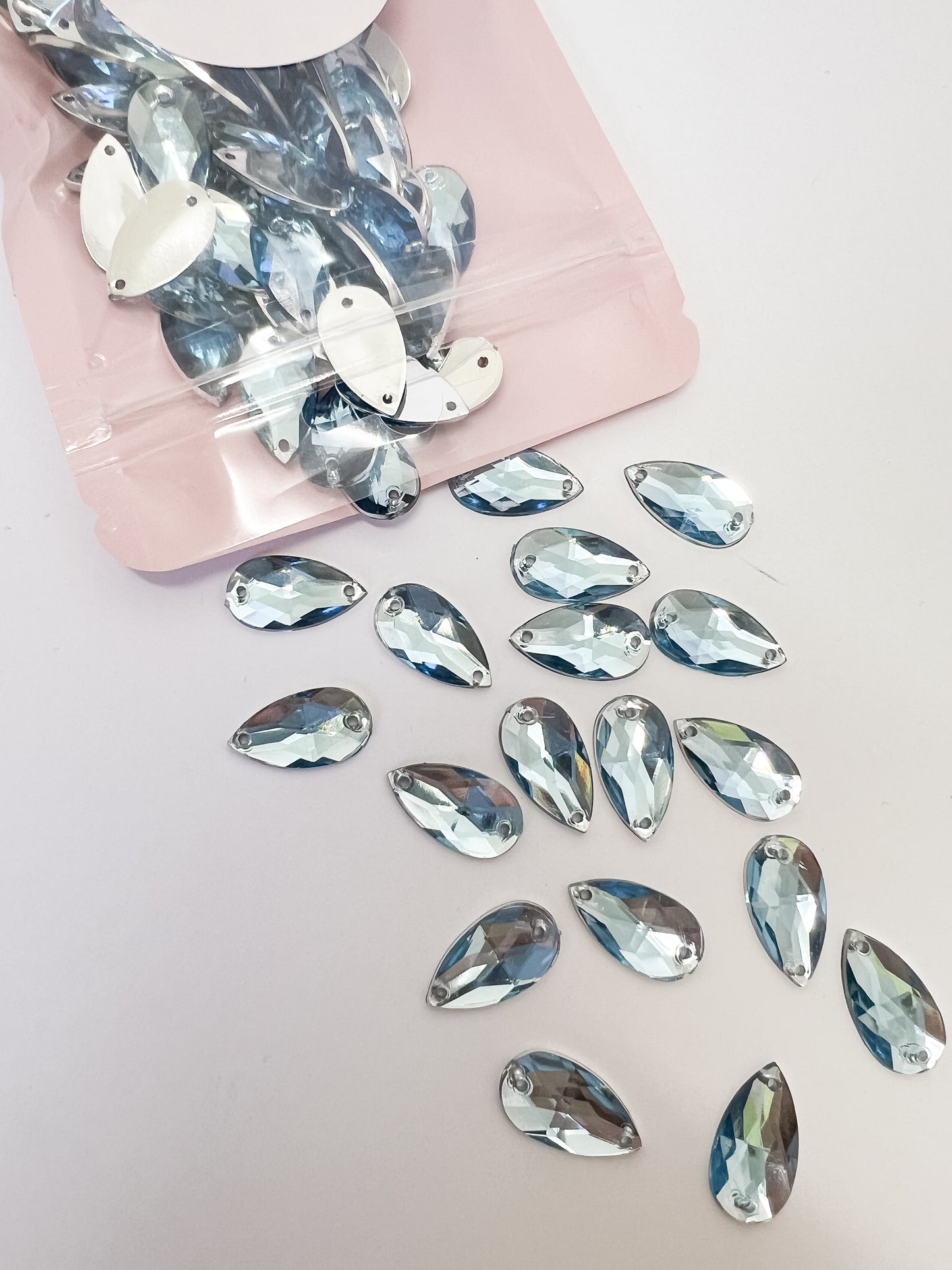 Light Blue Acrylic Pear