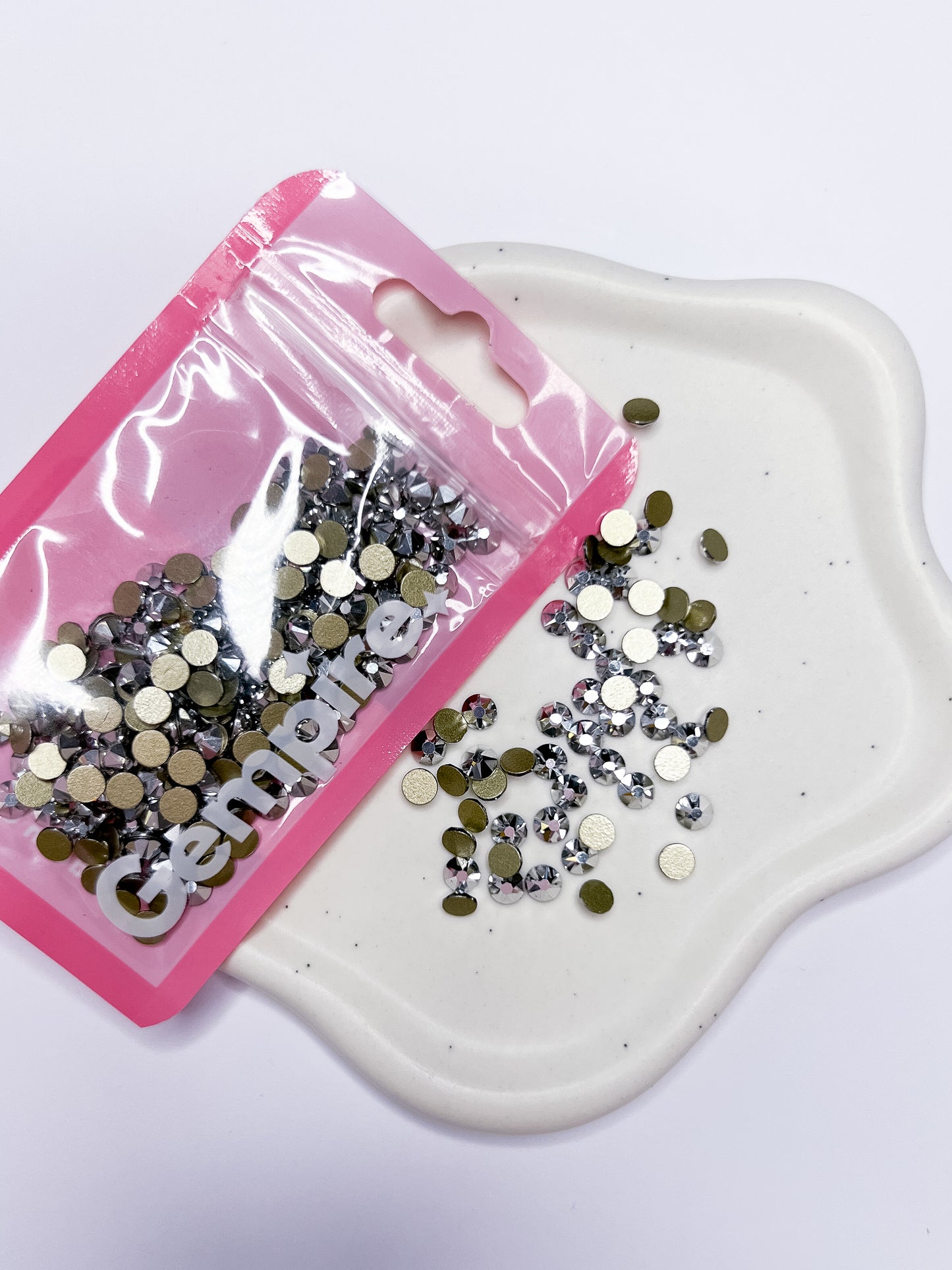Metallic Silver Crystal Rhinestones