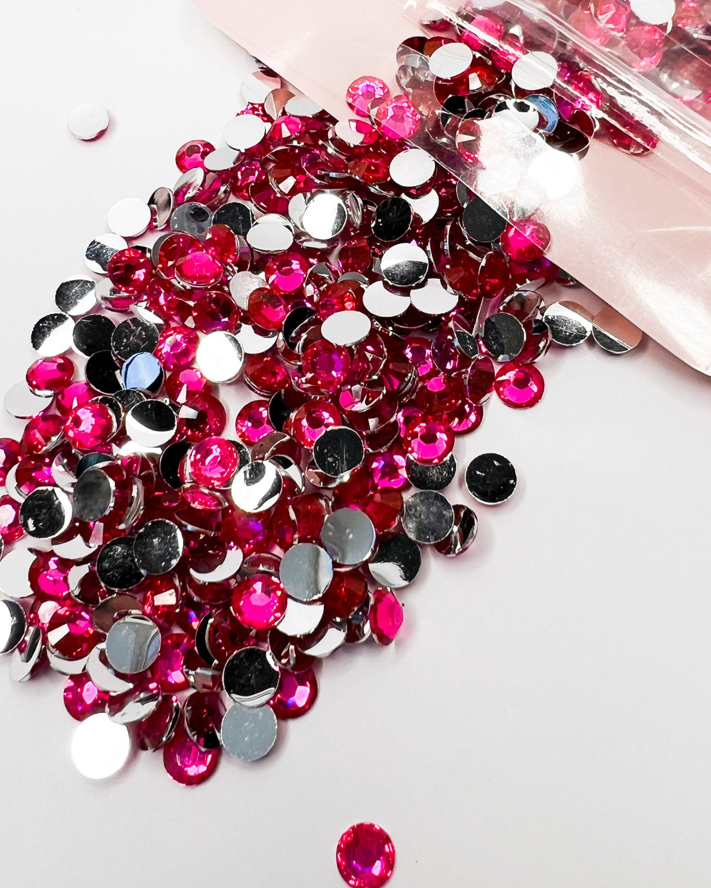 Hot Pink Resin Rhinestones