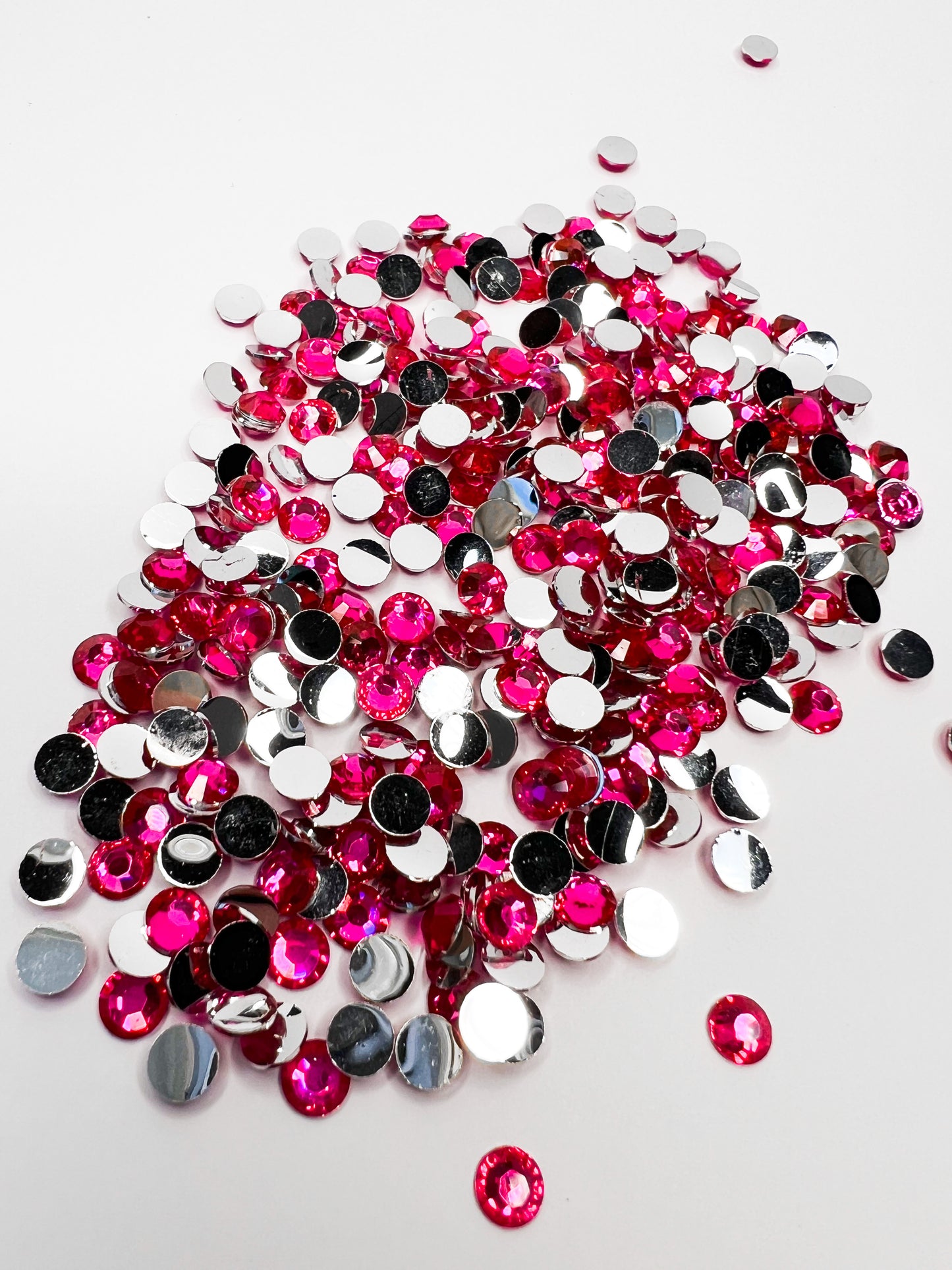 Hot Pink Resin Rhinestones