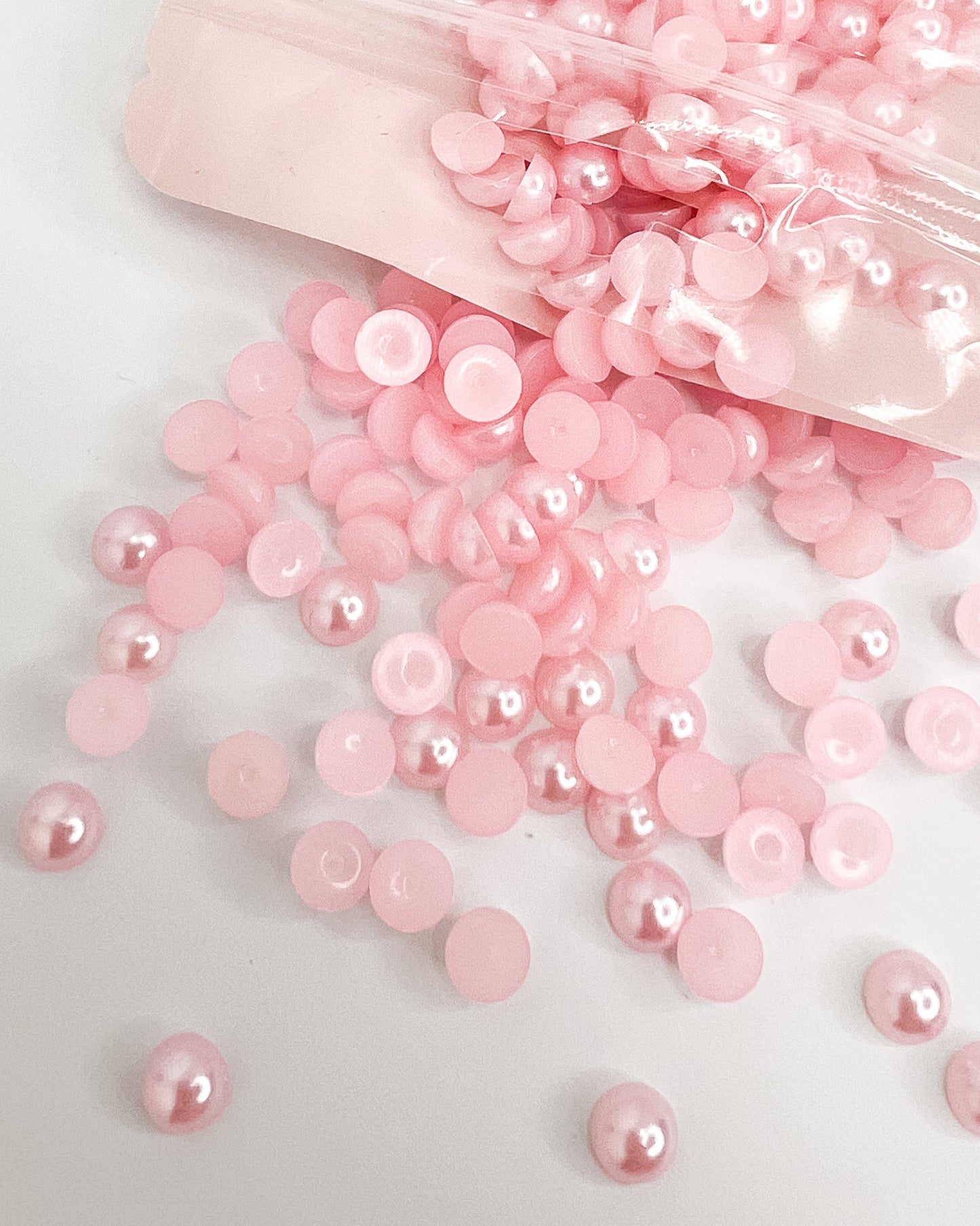 Pink Flatback Pearls