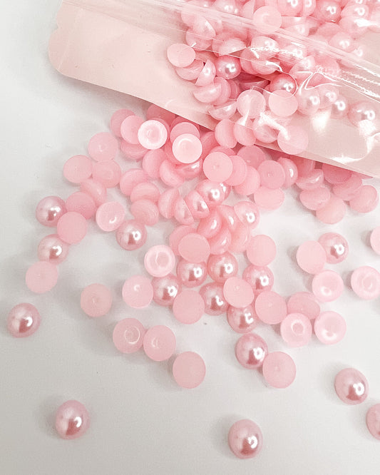Pink Flatback Pearls
