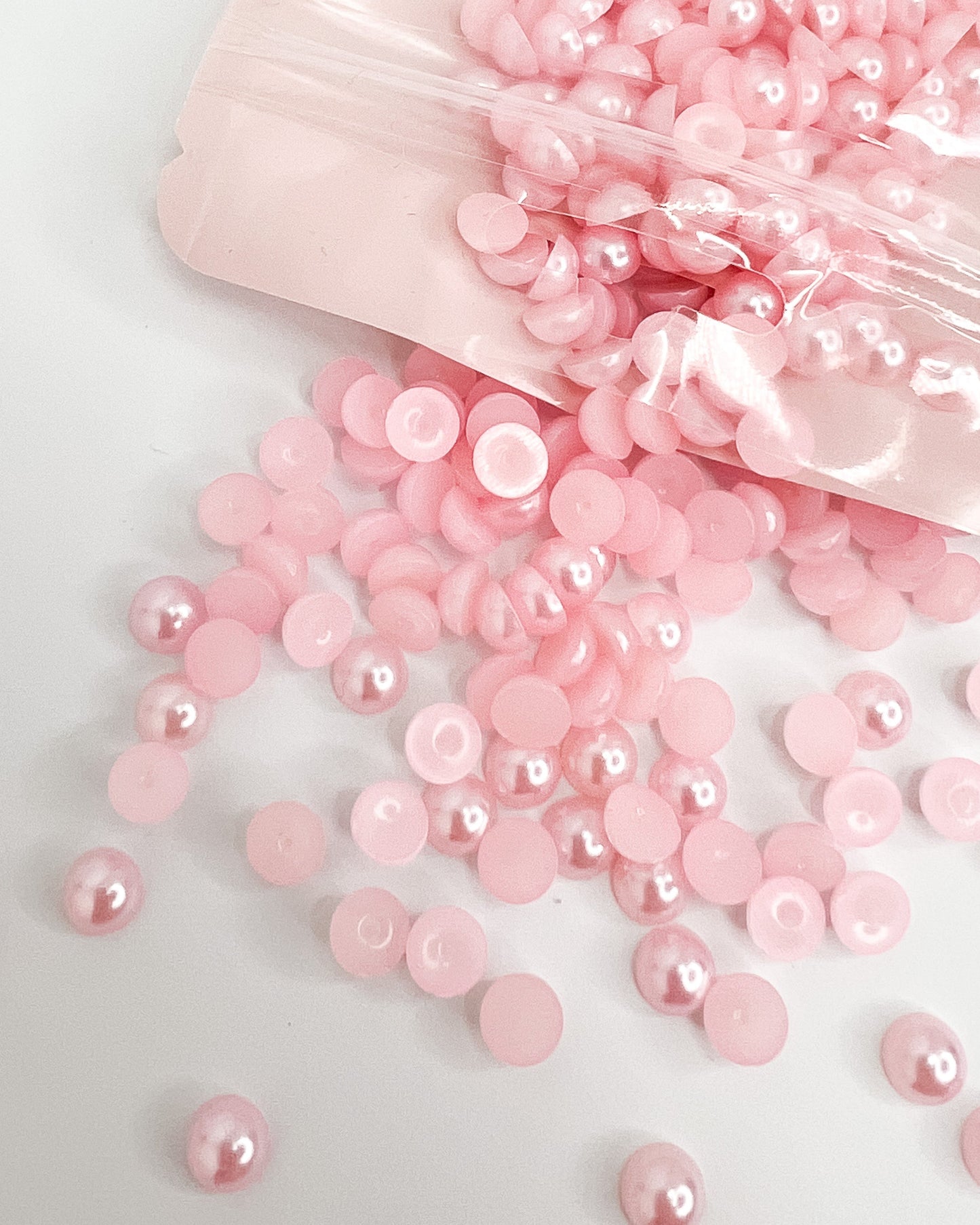 Pink Flatback Pearls