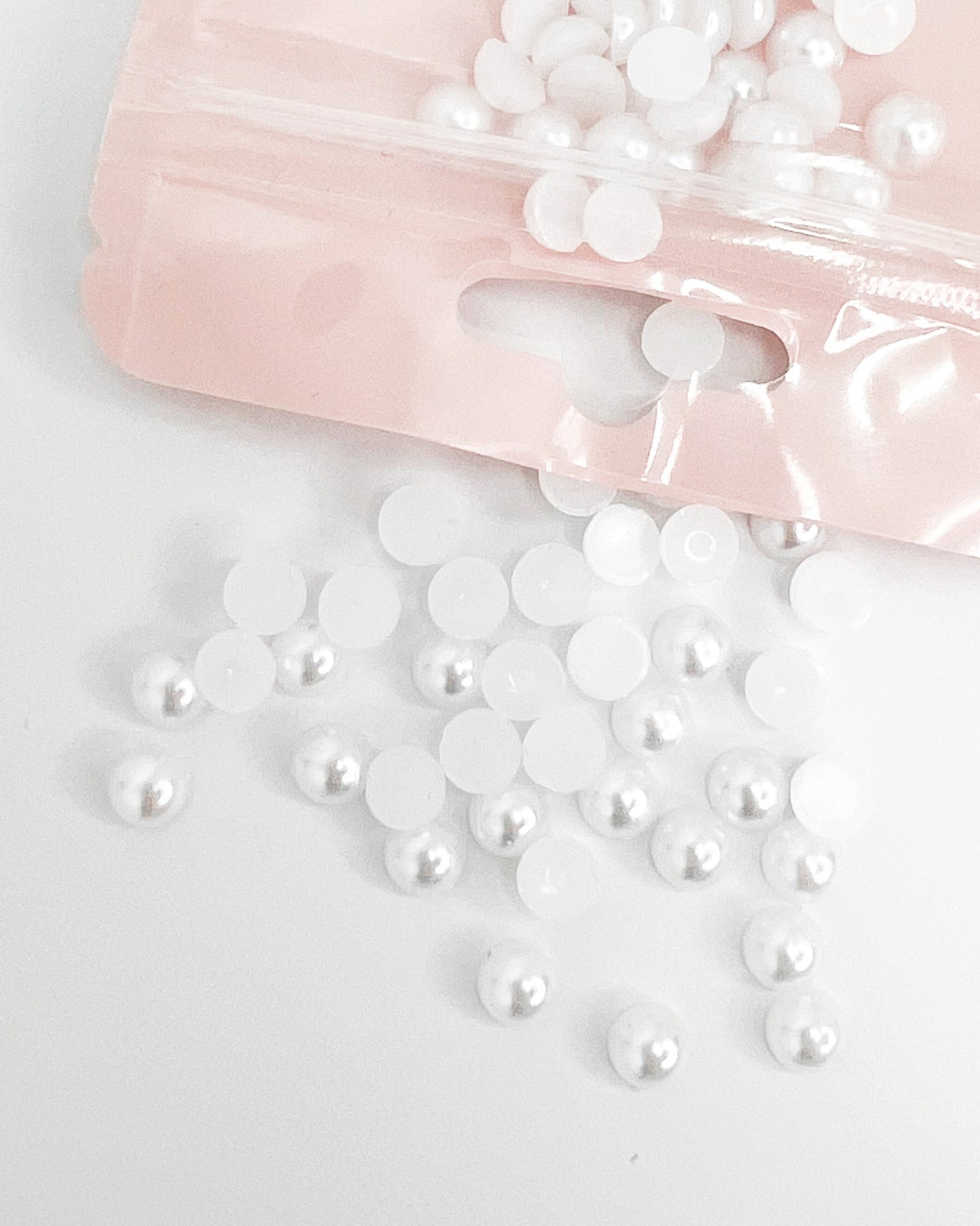 White Flatback Pearls