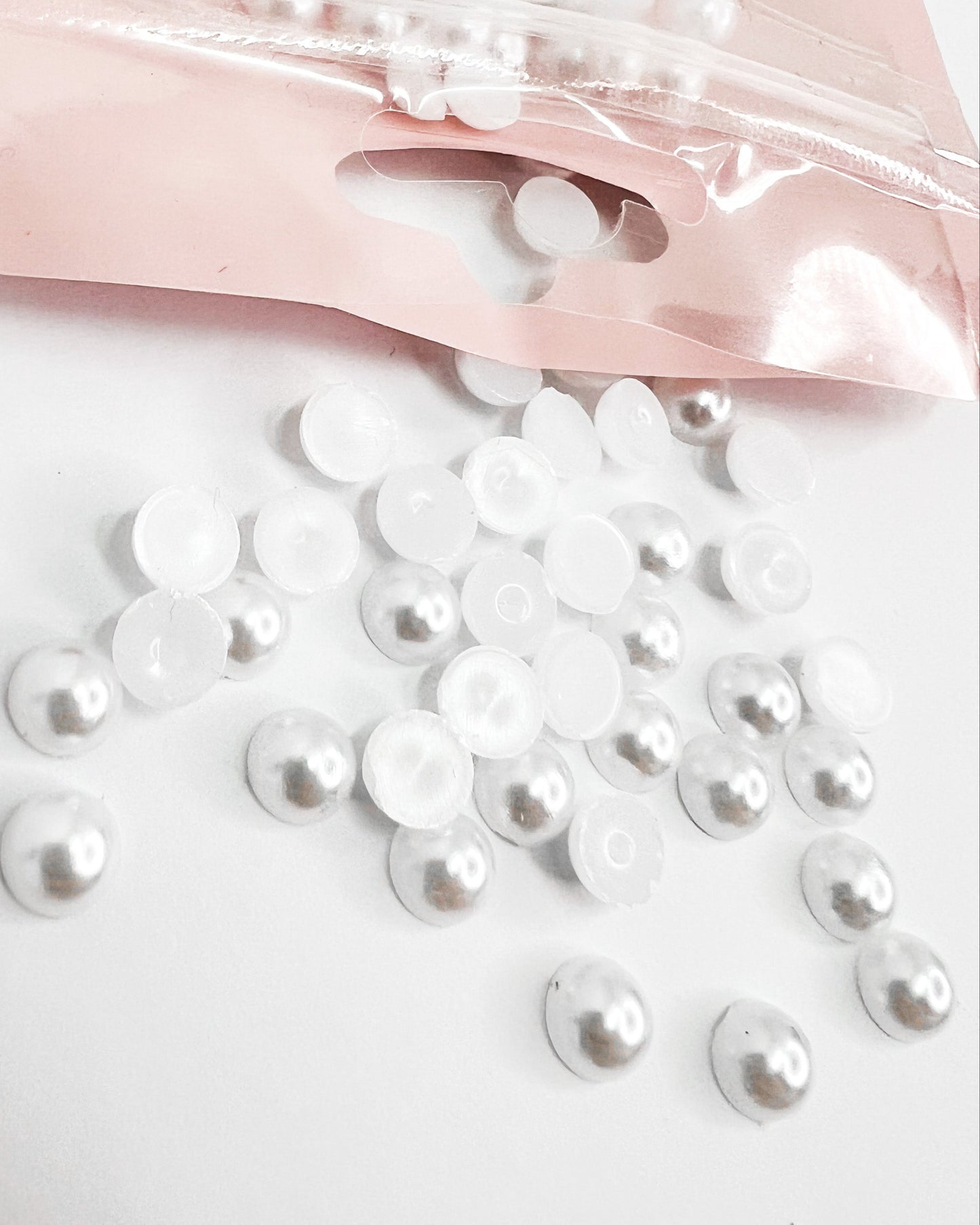 White Flatback Pearls