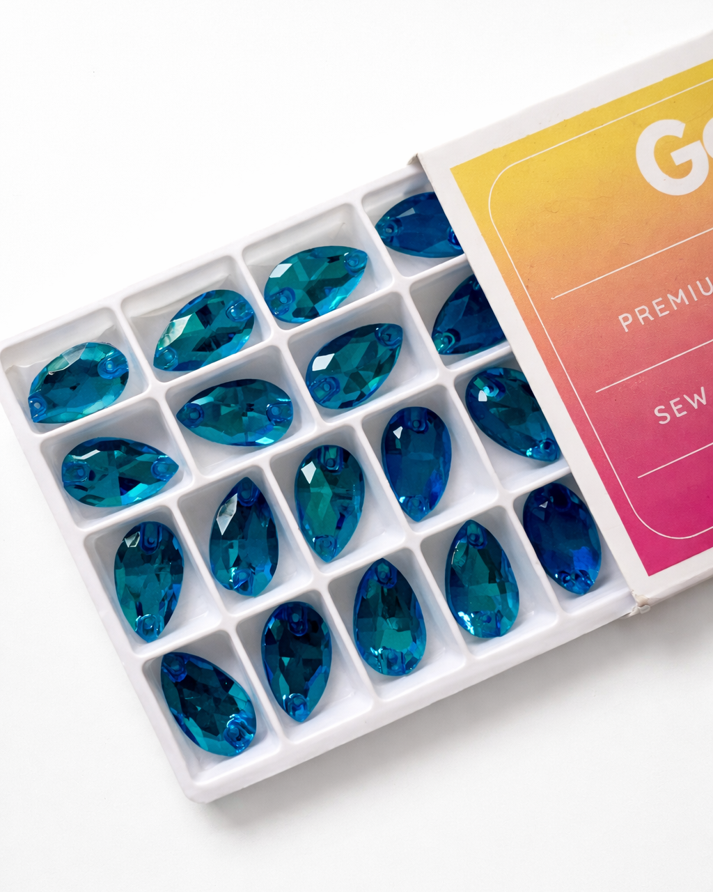 UV Radiance Blue Crystal Teardrop