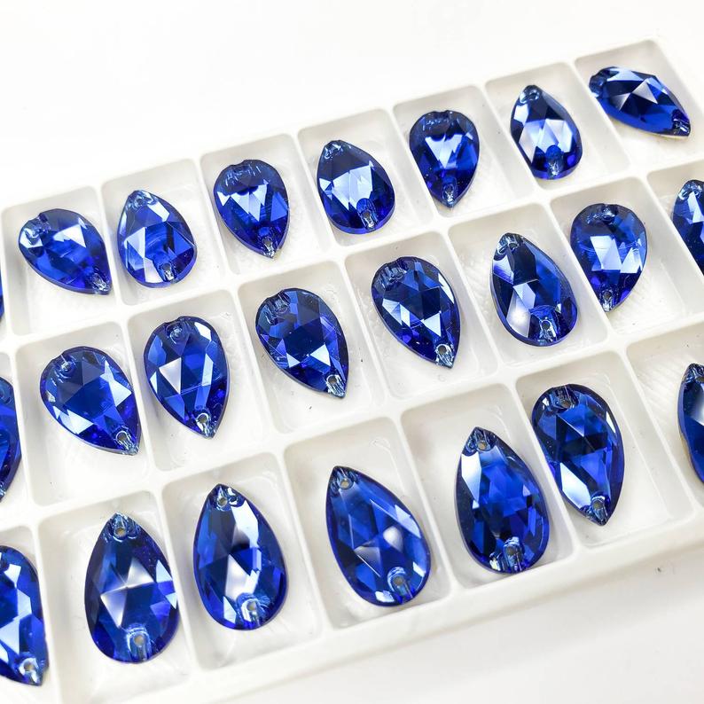 Sapphire Crystal Teardrop