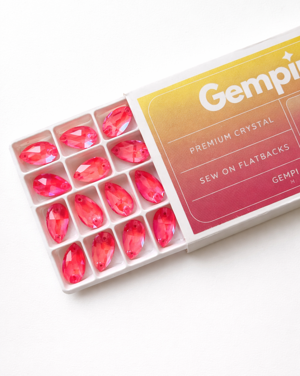 UV Radiance Pink Crystal Teardrop