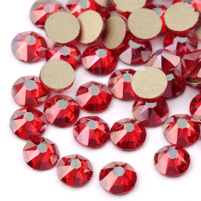Light Siam Flicker Crystal Rhinestones