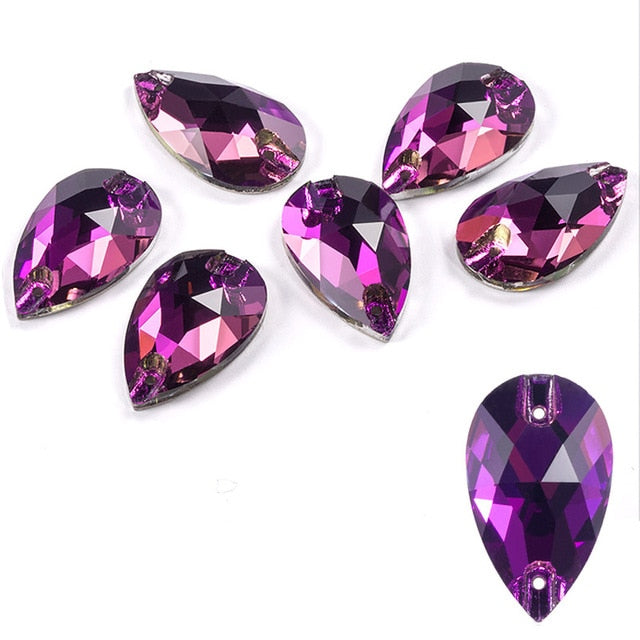 Violet Crystal Teardrop