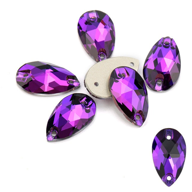 Deep Purple Crystal Teardrop