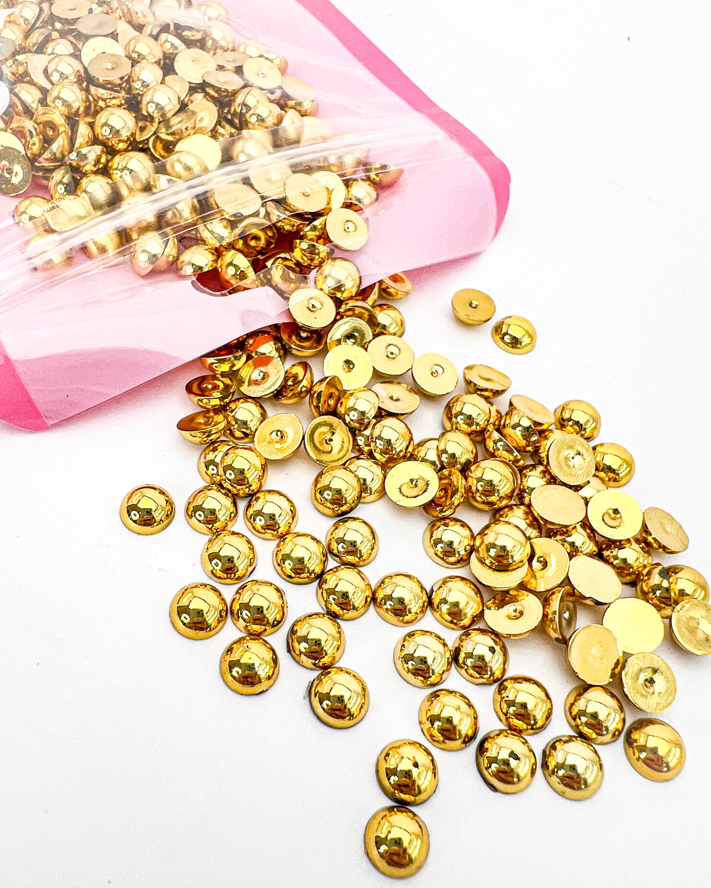Gold Flatback Pearls