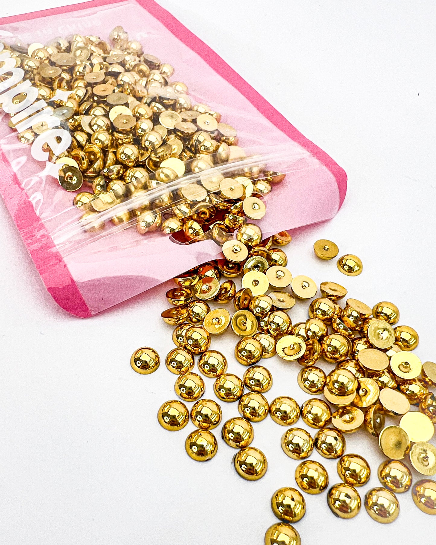 Gold Flatback Pearls