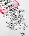 Silver Flatback Pearls