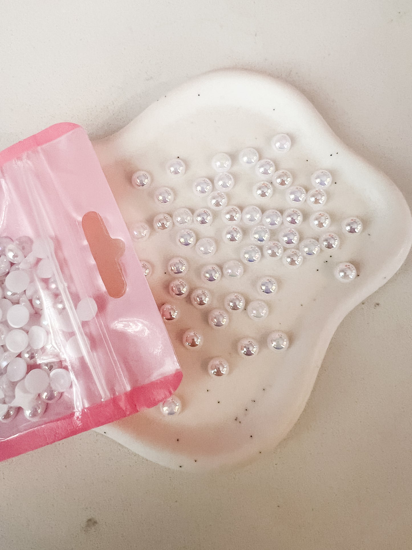 White AB Flatback Pearls