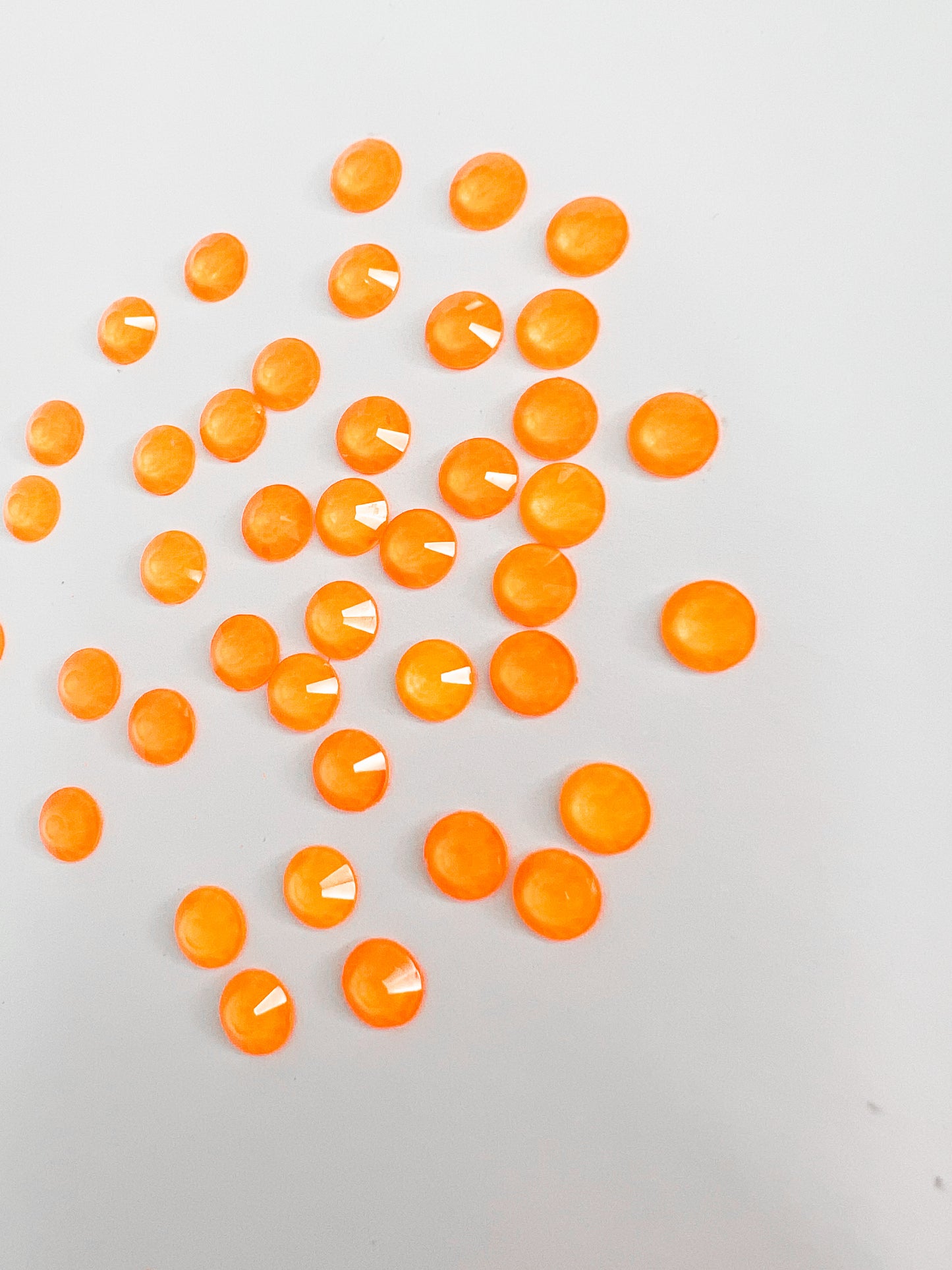 Neon Atomic Orange Glass Rhinestones