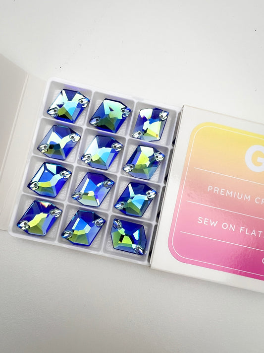 Azure Flicker Crystal Asymmetric