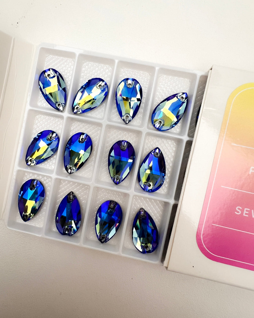 Azure Flicker Crystal Teardrop