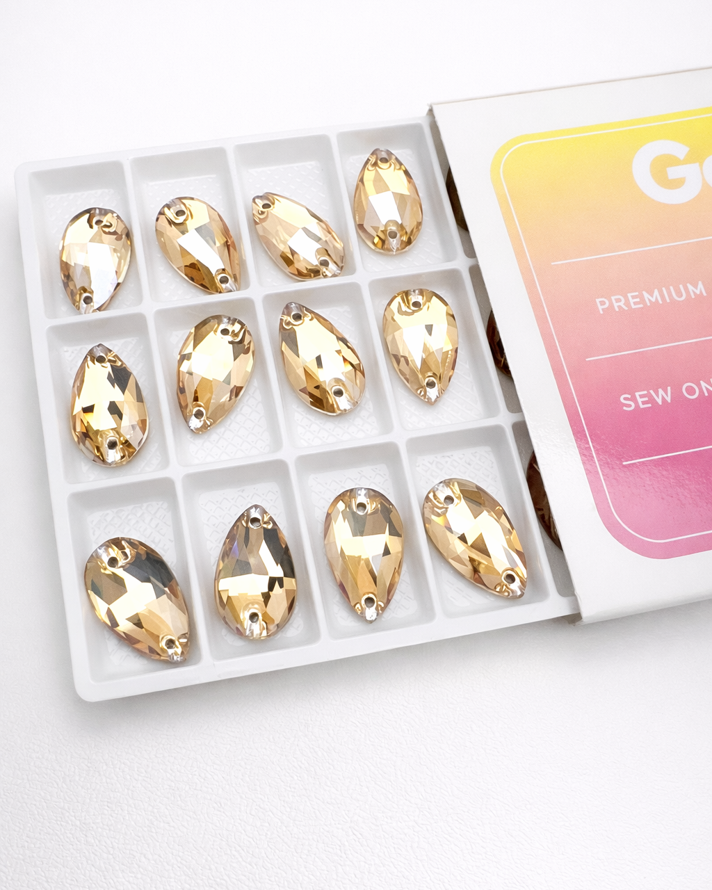 Champagne Crystal Teardrop