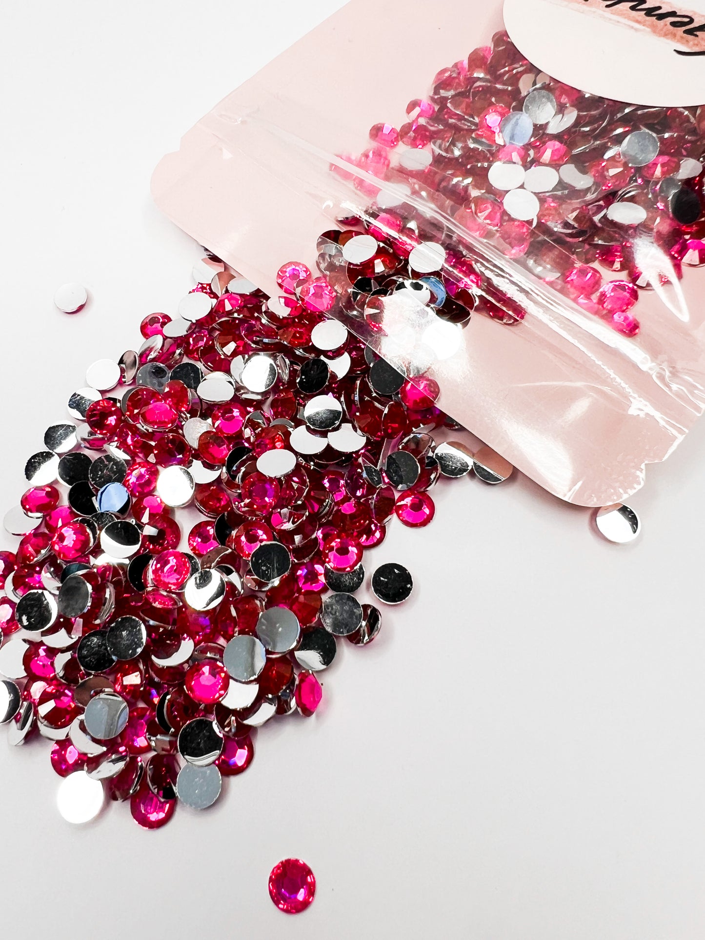 Hot Pink Resin Rhinestones