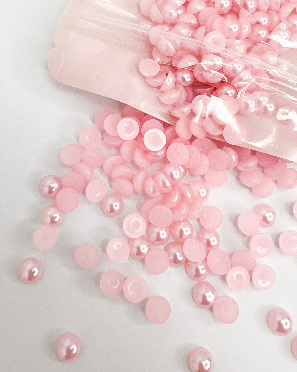 Pink Flatback Pearls