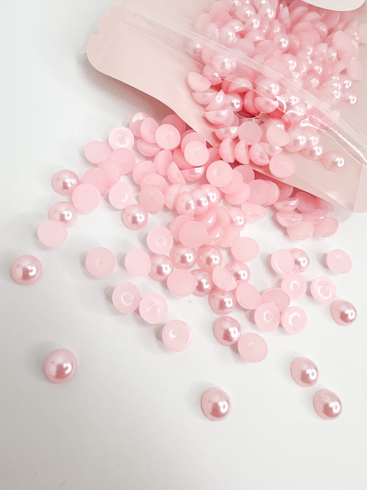 Pink Flatback Pearls