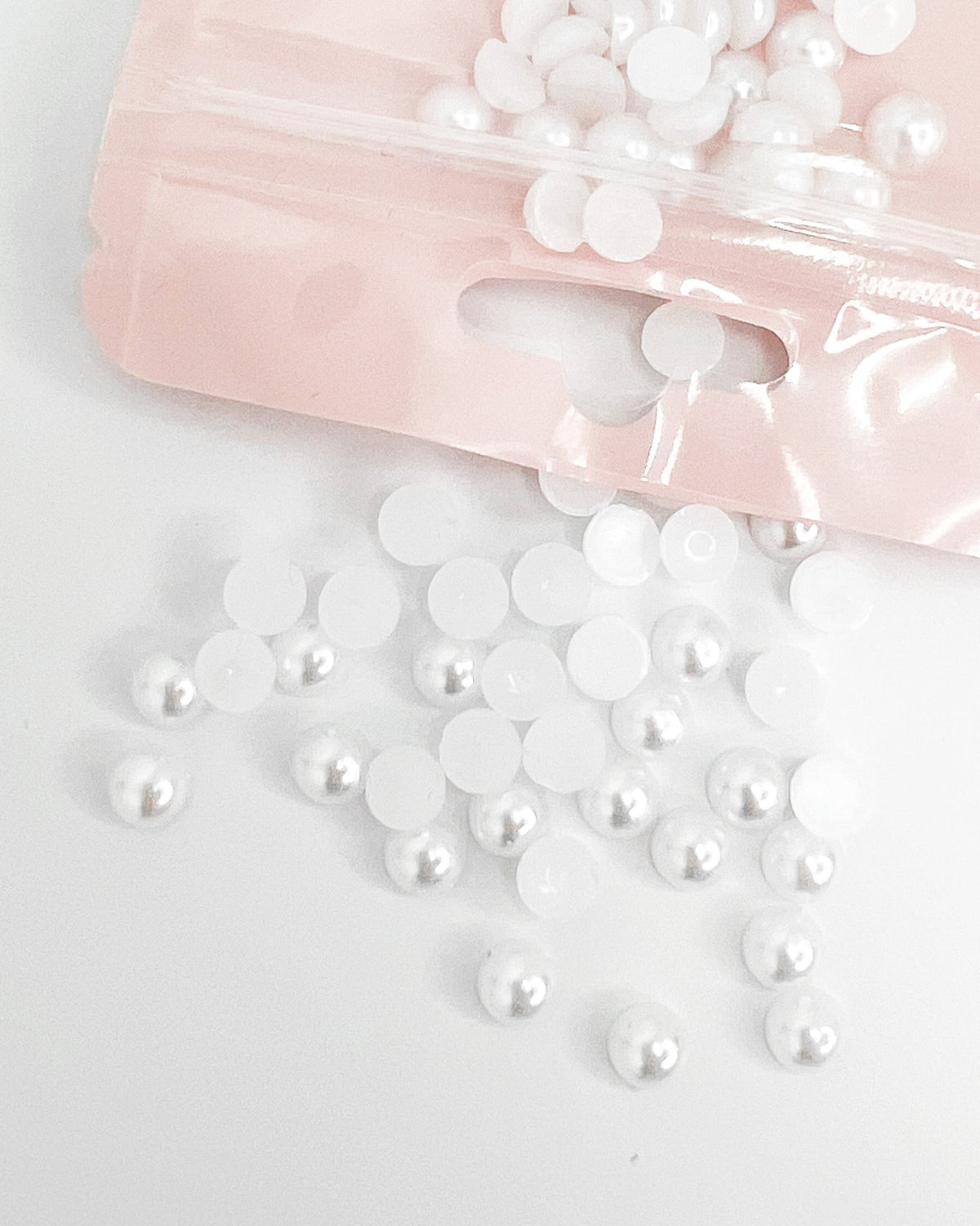 White Flatback Pearls