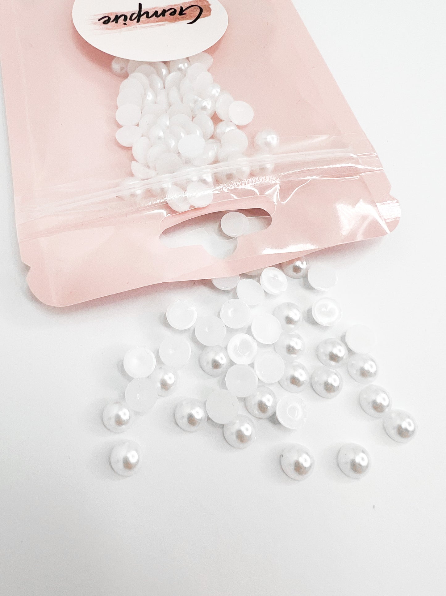 White Flatback Pearls
