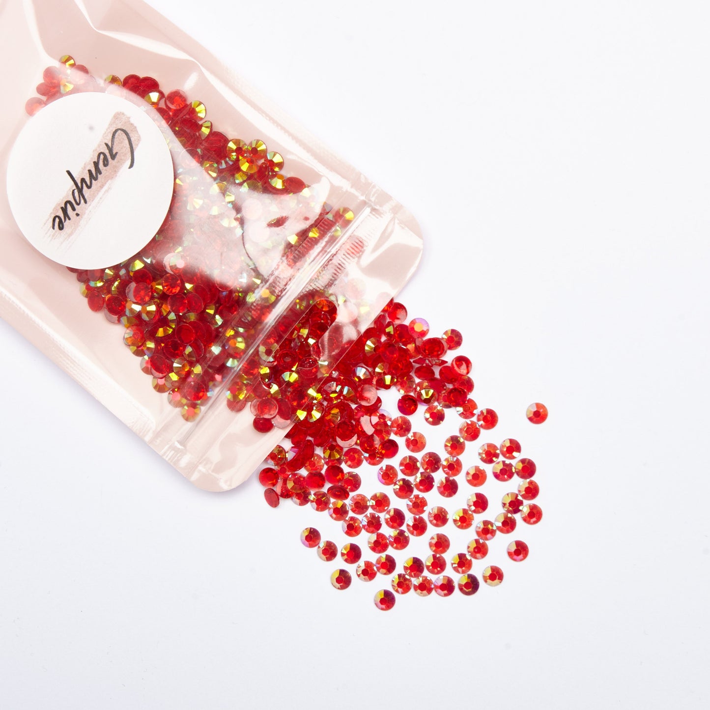 Red AB Transparent Resin Rhinestones