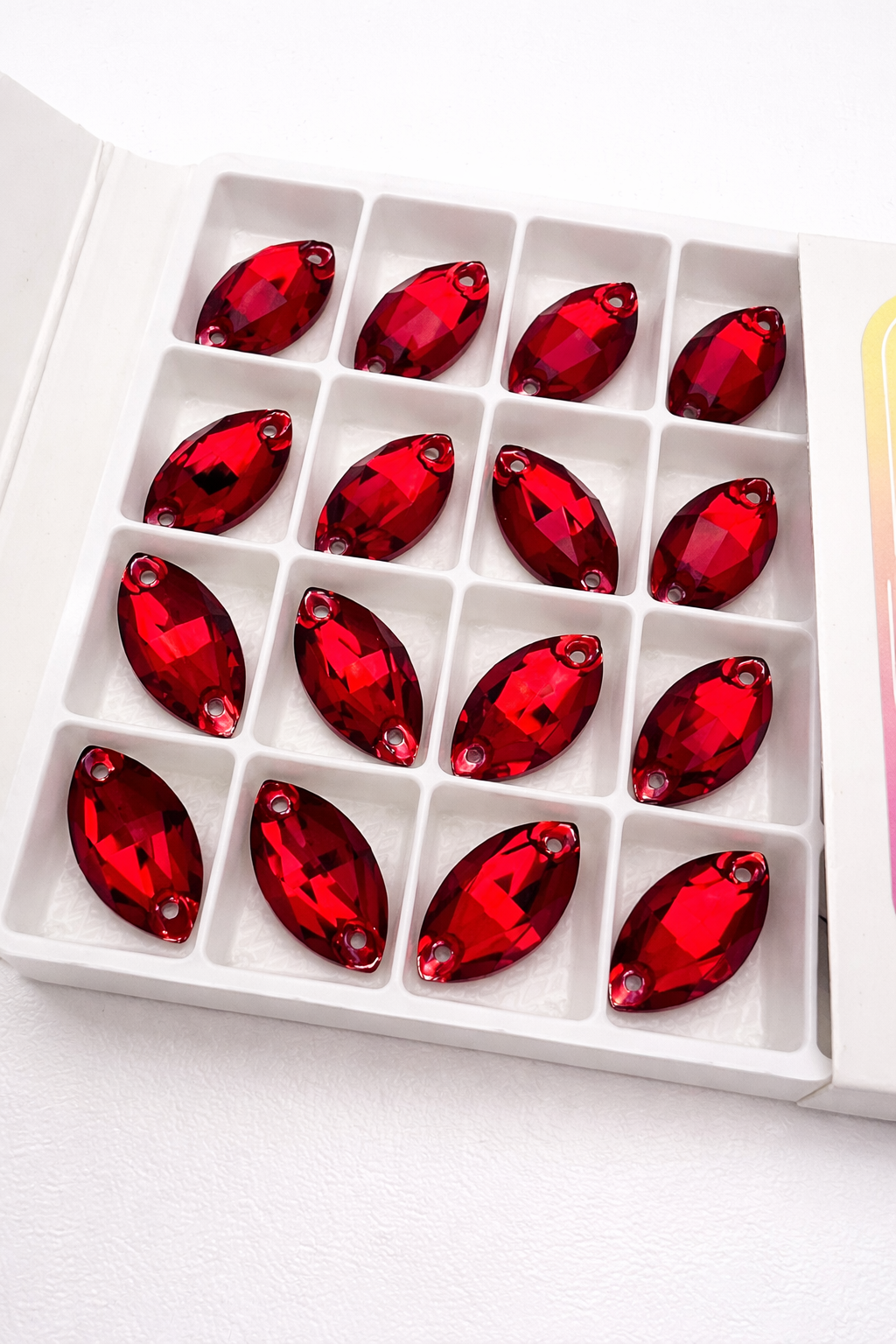 Ruby Crystal Navette