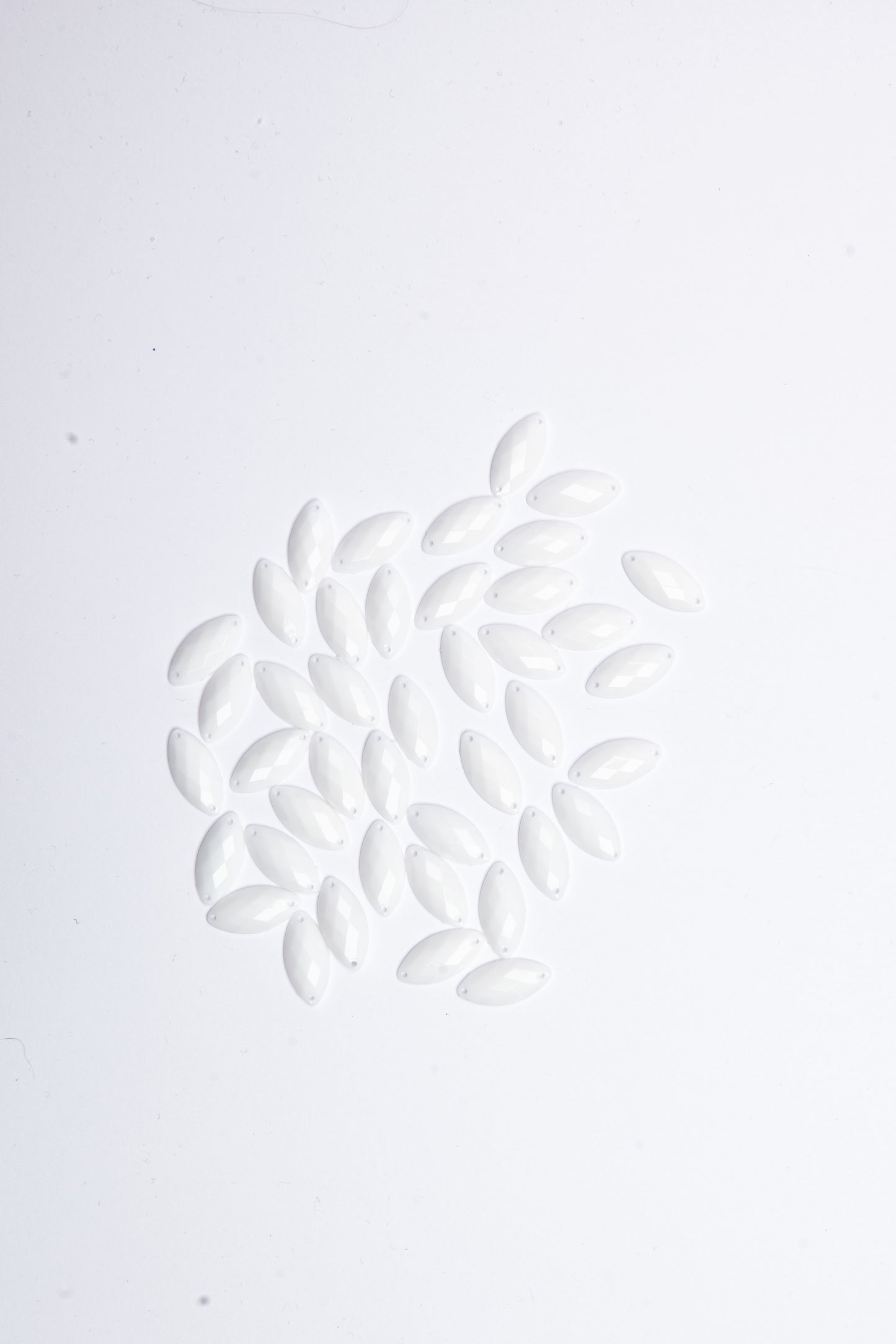 White Acrylic Navette