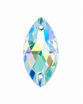 Aquamarine Flicker Crystal Navette