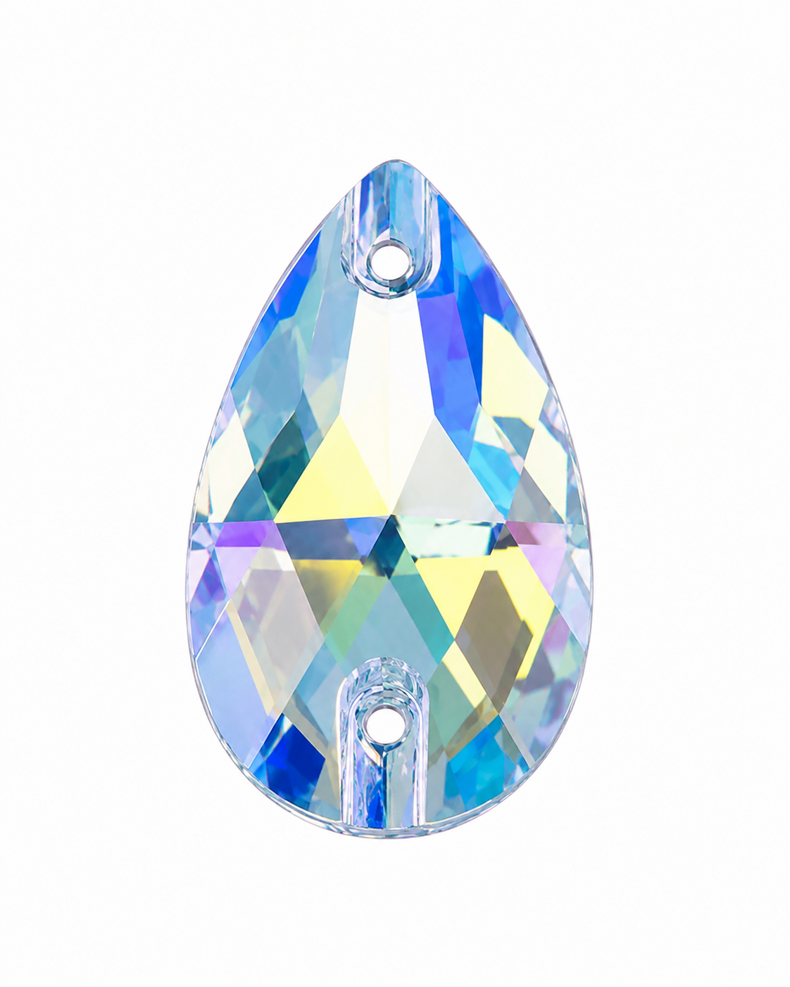 Aquamarine Flicker Crystal Teardrop