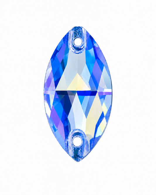 Azure Flicker Crystal Navette