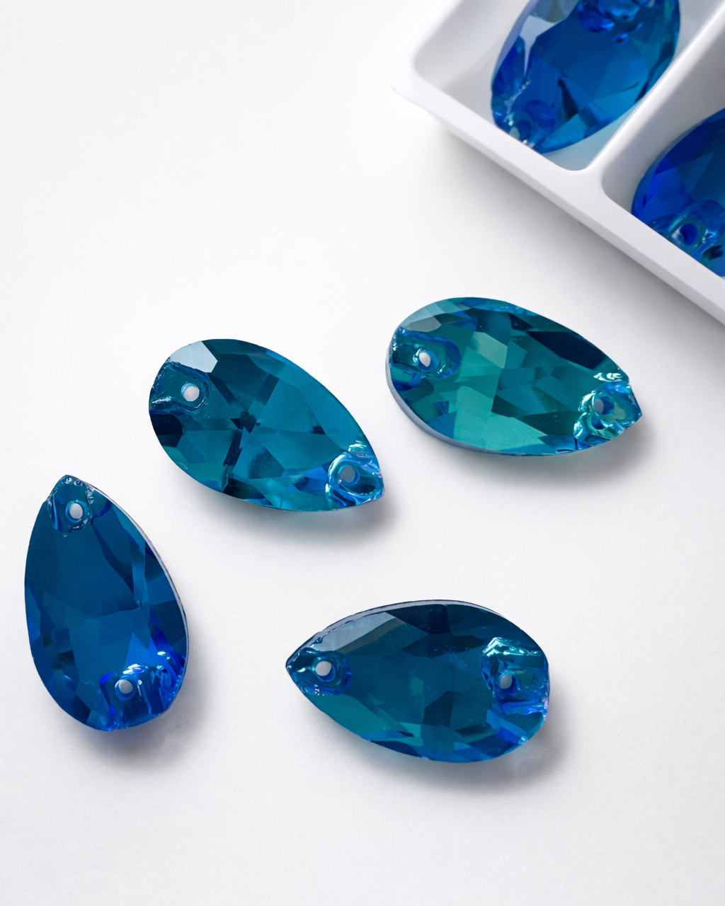 UV Radiance Blue Crystal Teardrop