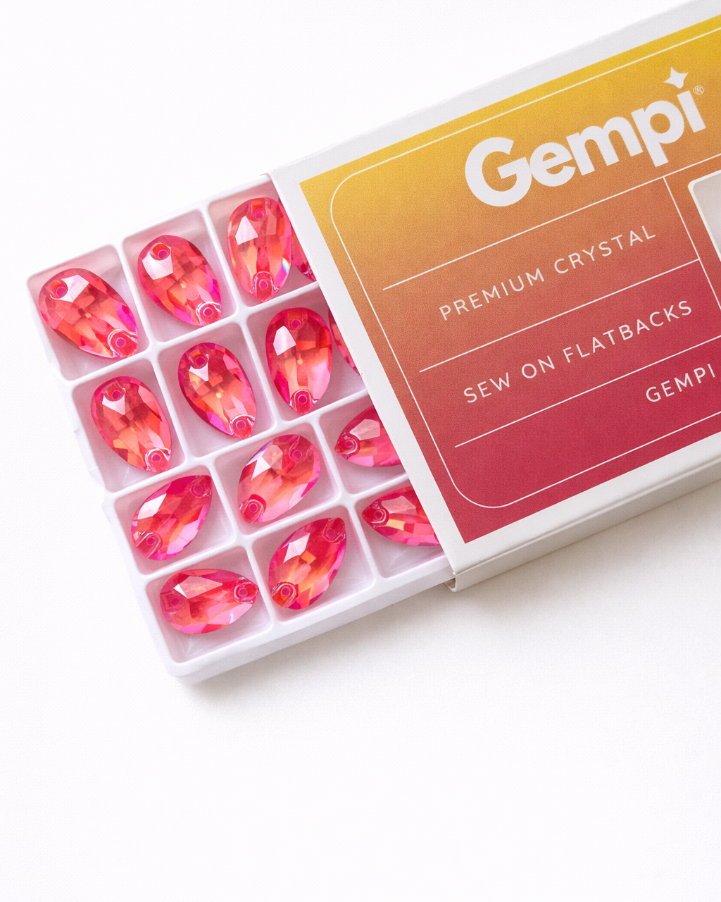 UV Radiance Coral Crystal Teardrop