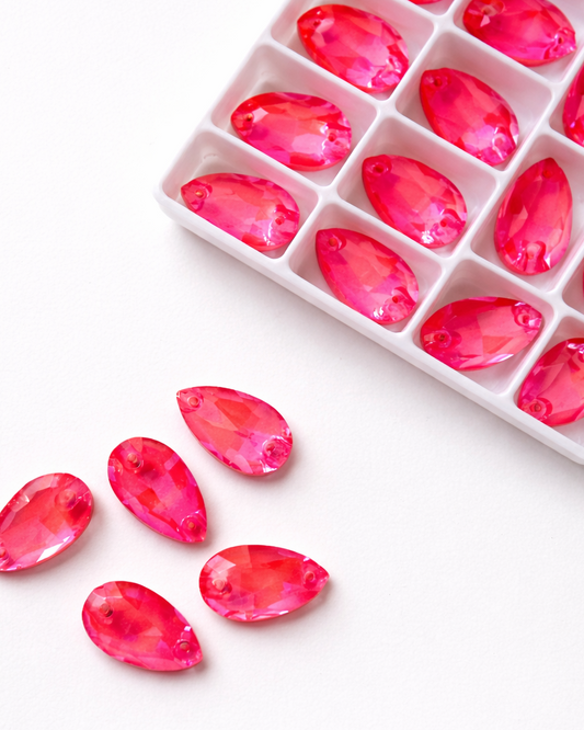 UV Radiance Pink Crystal Teardrop