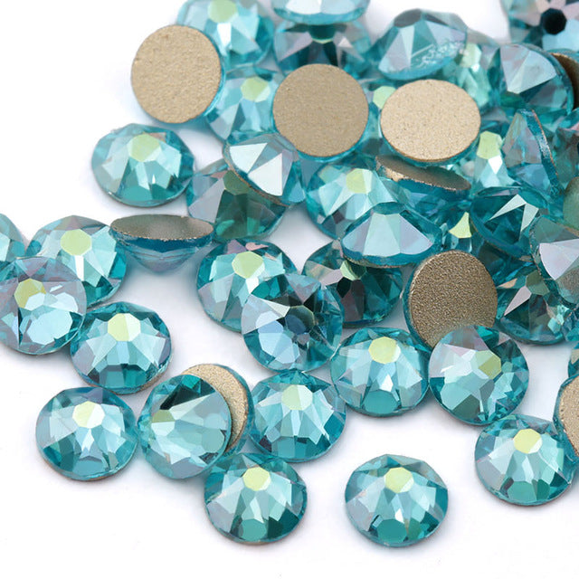 Aquamarine Flicker Crystal Rhinestones