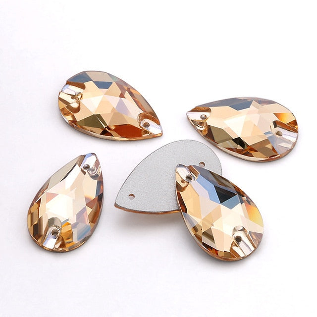 Champagne Crystal Teardrop