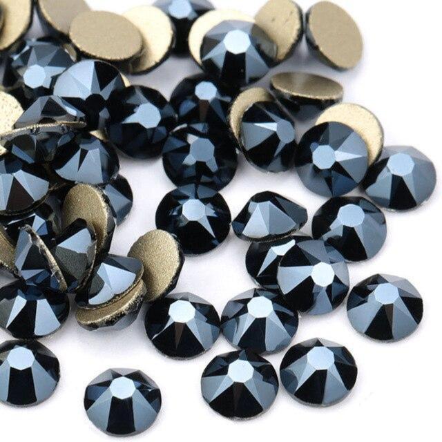 Metallic Black Crystal Rhinestones