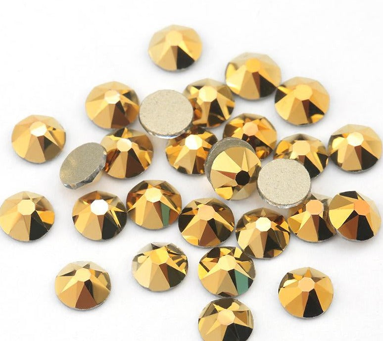 Metalic Gold Crystal Rhinestones
